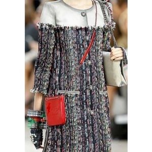 CHANEL Crossbody Phone Case Red Patent Leather Bag